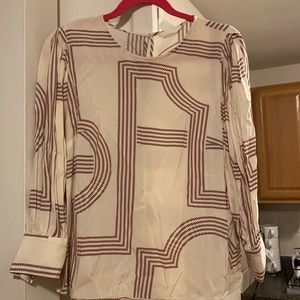 White and red blouse